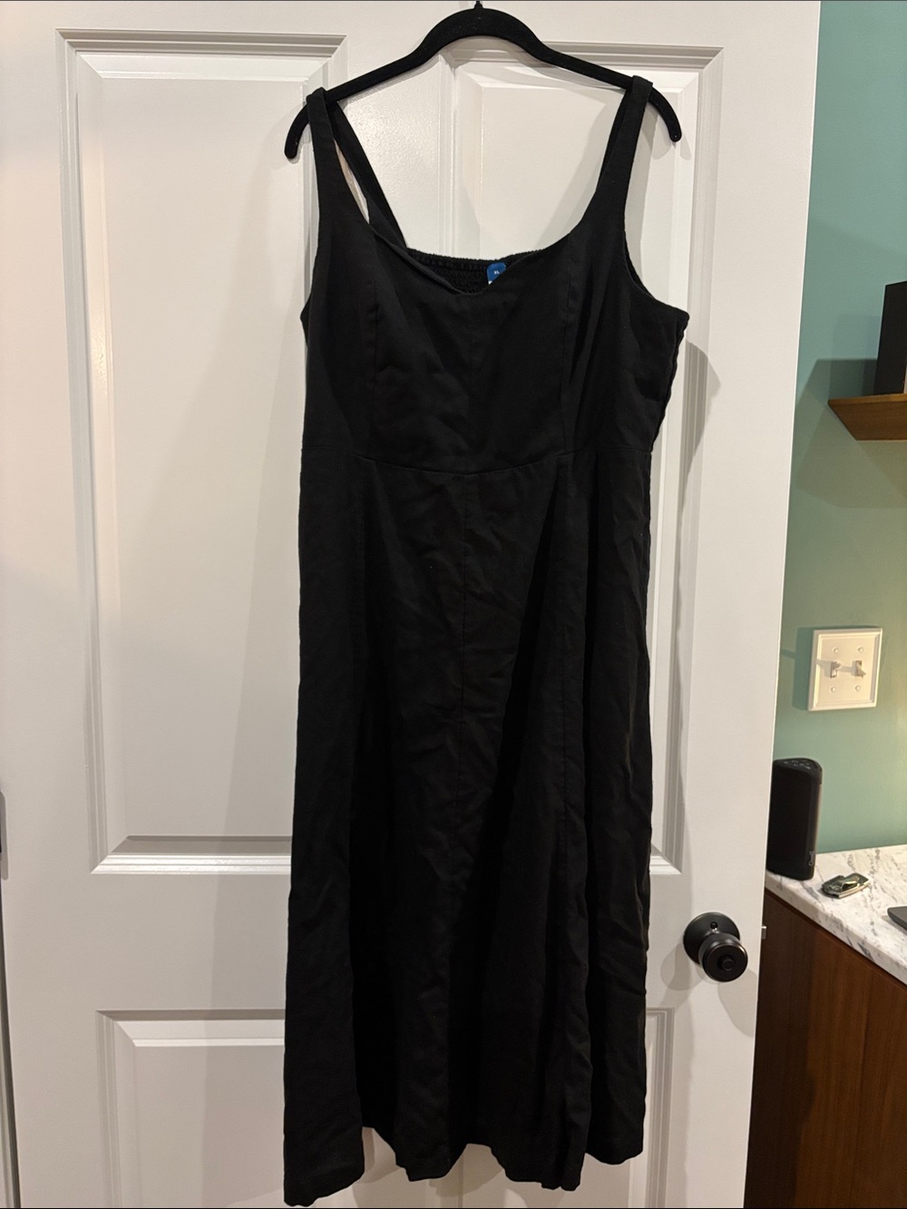 Old Navy Black Midi Tank Dress